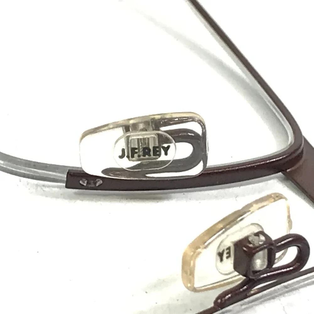 J.F. Rey Eyeglasses Frames JF2585 9522 Brown Blue Woven Half Rim 54-20-145